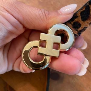 Cole Haan leopard leather belt